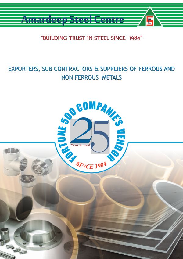 Cover of the Amardeep Steel Centre product catalogue