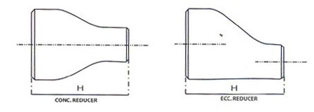 Concentric & Eccentric Reducer Dimensions