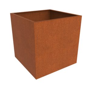 Corten Steel Cube Planter